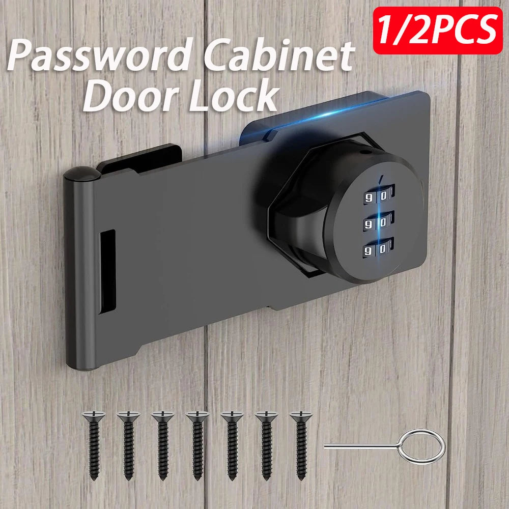 3 Digit Household Security Cabinet Password Locks Keyless Drawer Combination Coded Door Cabinet Home Hardware Zinc Alloy