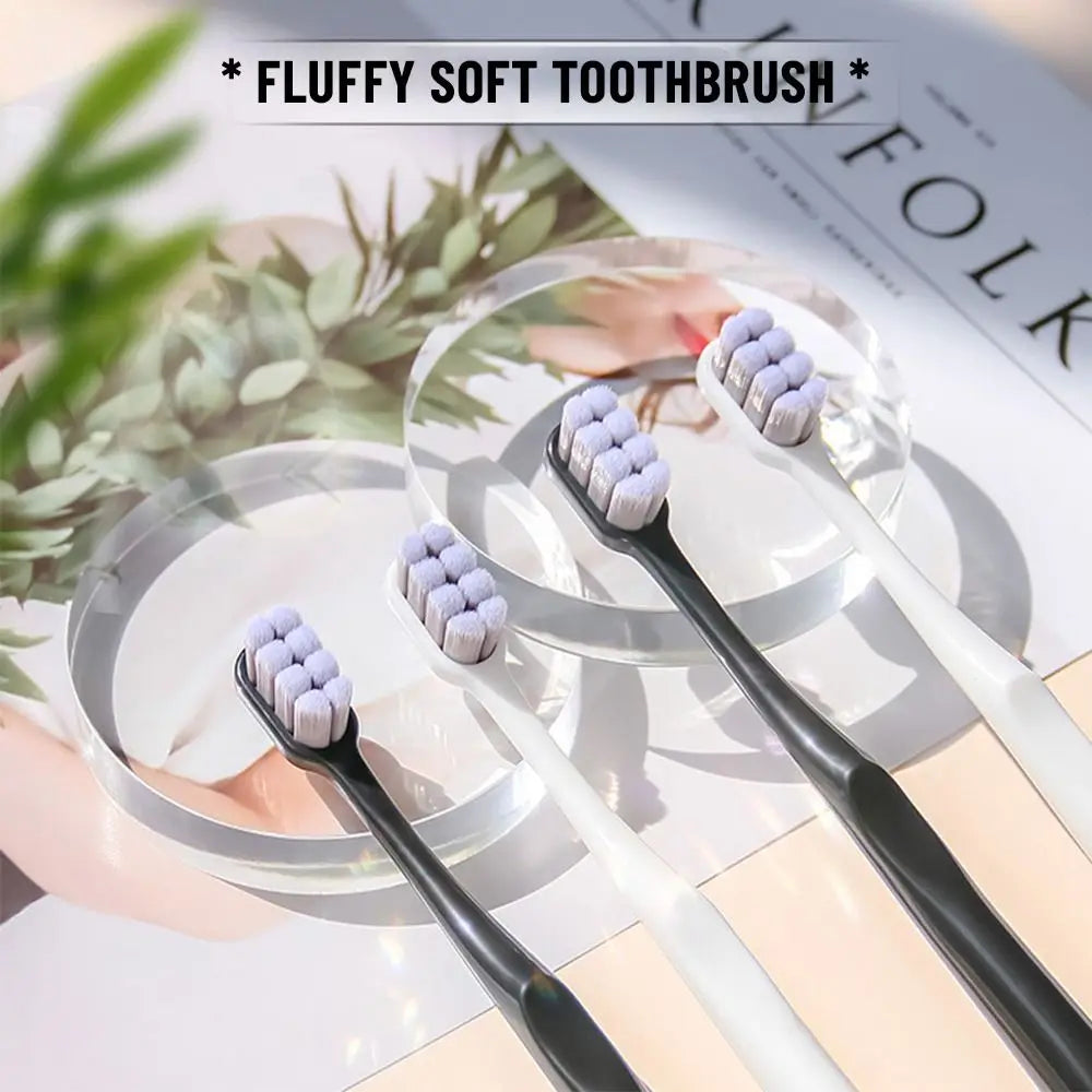 Super Soft Bristle Toothbrush Ultra-fine Wave Plush Toothbrush 8-Hole Massage Gum Sensitive Adult Toothbrush Oral Care Supplies