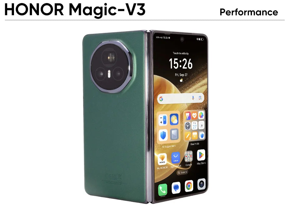 2024 New Honor Magic V3 Global Version 5G Foldable LTPO AMOLED 120Hz Display 7.92" 50MP Cameras Snapdragon 8 Gen 3 5150mAh 66W