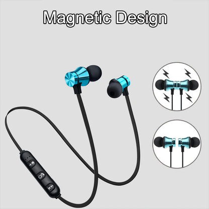 Magnetic Adsorption Wireless Bluetooth 4.2 In-Ear Earphone Sports Headphone Stereo Earpiece Fone De Ouvido For iPhone Samsung