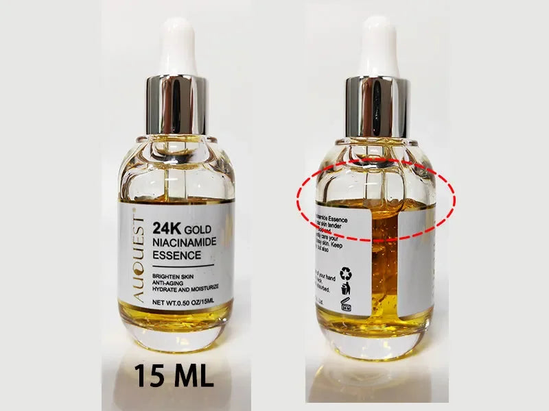 Niacinamide Whitening Serum Hyaluronic Acid for Face Wrinkle Remover Firming Anti-aging 24K Gold Essence Brightening Skin Care