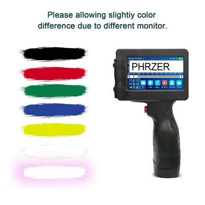 Phezer P17 Handheld Inkjet Printer Date Number Expiry Date Logo QR Bar Batch Code Expiry Date 12.7mm Label Printer 28 Languages