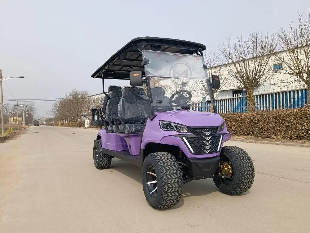 2024 New 4000W/5000W New Energy Golf Car 60V/72V Lithium Battery 4 Wheel 6 Seat Sightseeing Electric Golf Cart - MarvelouStoree