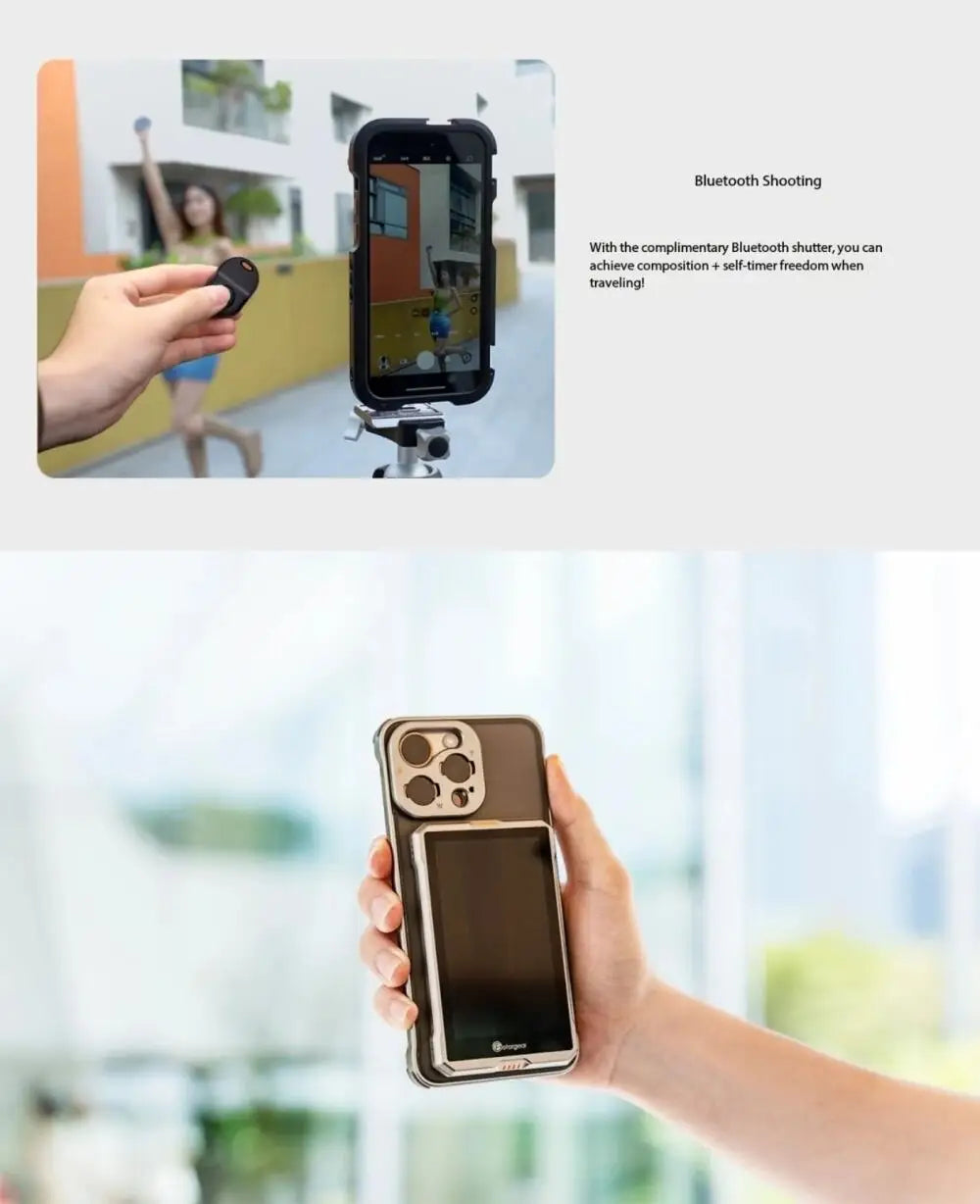 Fotorgear MS01 Magnetic Phone Selfie Screen Display for Phone Rear Camera Selfie Vlog Live Monitor for iPhone Android Phones