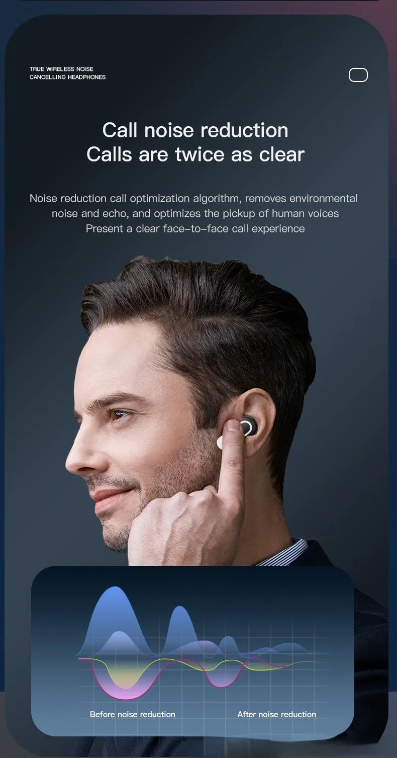 Wirele Bluetooth translation  headphones business full-color touch screen translation earbuds simultaneous translation headphone