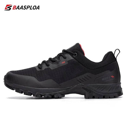 Baasploa New Men Anti-Skid Wear Resistant Hiking Shoes Fashion Waterproof Outdoor Travel Shoes Sneaker Comfortable Male Shoes - MarvelouStoree