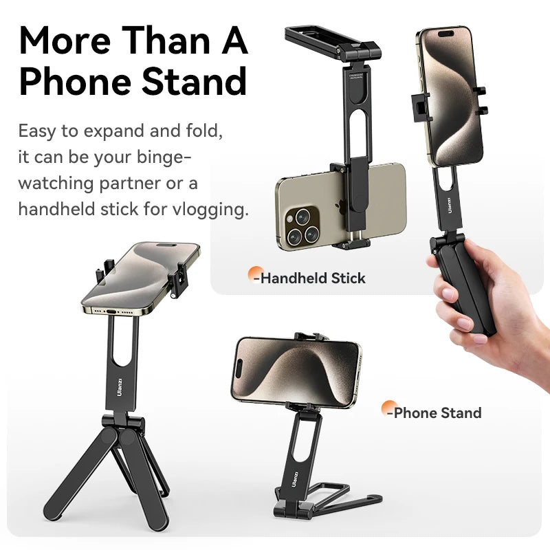 Ulanzi MA26 Mini Pocket Foldable Tripod for Phone Vertical Horizontal Shooting Expansion Video Light Microphone Photography Vlog