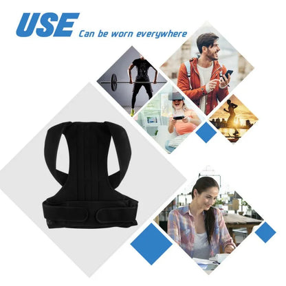 Adjustable Back Posture Corrector With Breathable Shoulder And Waist Support Straps For Boys And Girls To Relieve Back Pain