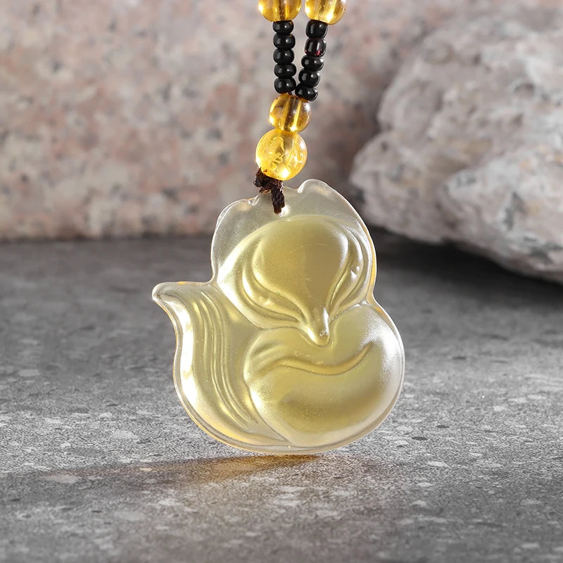 Buddhist Sakyamuni Buddha Pendant Frosted Crystal Buddha Statue Necklace Bead Chain Men and Women Amulet Jewelry