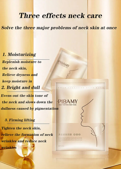 Gold Firming Neck Mask Moisturizing Anti Wrinkles Anti-aging skincare Neck Masks Beauty Necks Skin Care Products 10pcs