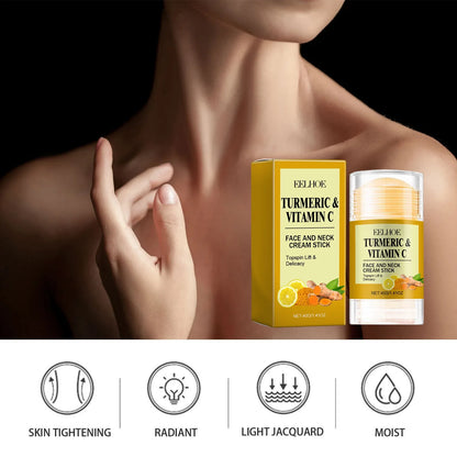 EElHOE Turmeric Facial Neck Cream Moisturizing Neck Cream Rod Like Lifting And Firming Neck Lines Facial Neck Care New Product