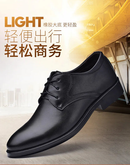 Men Dressing Shoes Formal for Men's Casual Shoe Leather Social Wedding Designer Pointed Toe Black Office Winter Shoes Brand 2023