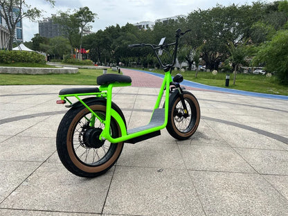 New Arrival Green Electric scooter 1000W electric scooter 20inch  fat tire big wheel electric beach scooter