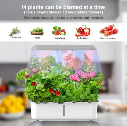 Tuya WIFI-compatible Hidroponia Growing System with LED Light Planter Smart Plant Pot Indoor Herb Vegetable Flower Cultivation