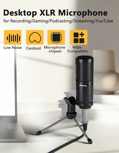 Microphone Podcast Microphone 3.5mm Mic for Computer,Laptop,Phone,Sound Card,YouTube,Gaming,Recording