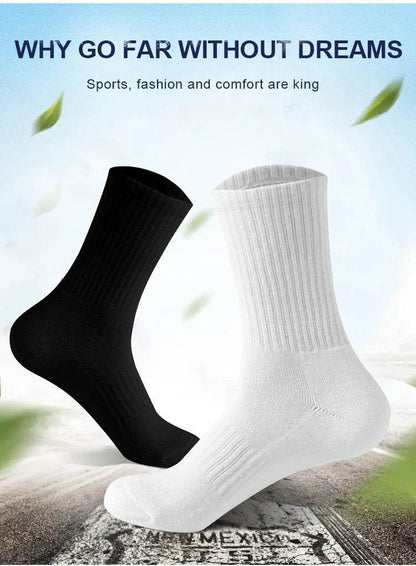 Men Socks Cotton Breathable Long Business Harajuku Socks Solid Gentleman Sox Sokken Outdoor Sports 5 Pairs/Lot Socks - MarvelouStoree