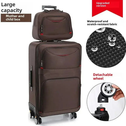 Detachable Wheel Suitcase Waterproof Luggage Carry-on Travel Bag Large Capacity Oxford Rolling Luggage Set Password Trolley Case