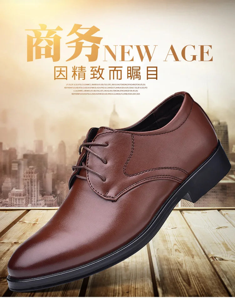 Men Dressing Shoes Formal for Men's Casual Shoe Leather Social Wedding Designer Pointed Toe Black Office Winter Shoes Brand 2023