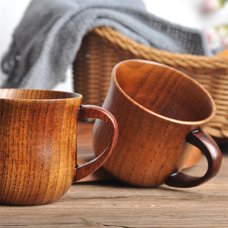 Wooden Big Belly Cups Handmade Natural Spruce Wood Cups Beer Tea Coffee Milk Water Cup Kitchen Bar Drinkware for Kitchen