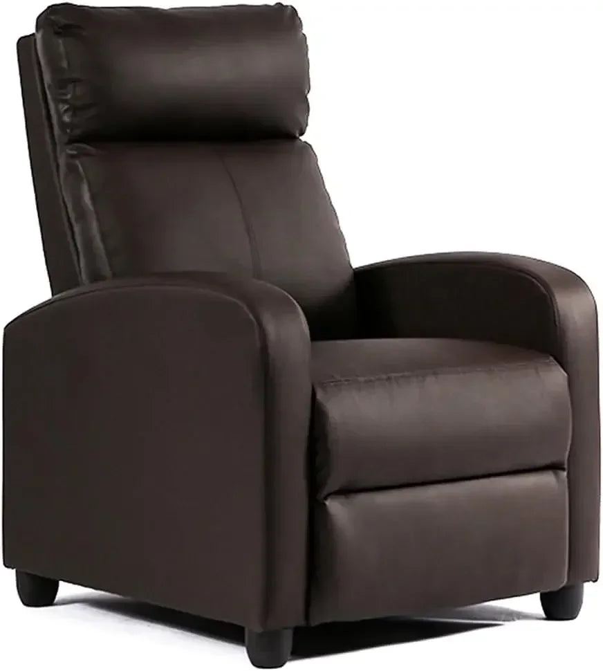 Recliner Chair for Living Room Home Theater Seating Single Reclining Sofa Lounge with Padded Seat Backrest (Beige)