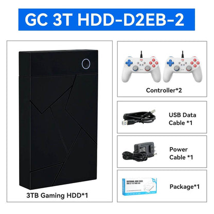 3TB Portable Gaming HDD LaunchBox/Retrobat/Playnite Retro Game Console with 17300+ AAA/3D/Retro Games for PS4/PS3/PS2/Switch/Wii - MarvelouStoree