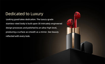 Huawei FreeBuds Lipstick Headphone Original High Resolution Sound Air-Like Comfort Open-Fit Active Noise Cancellation 2.0 Red