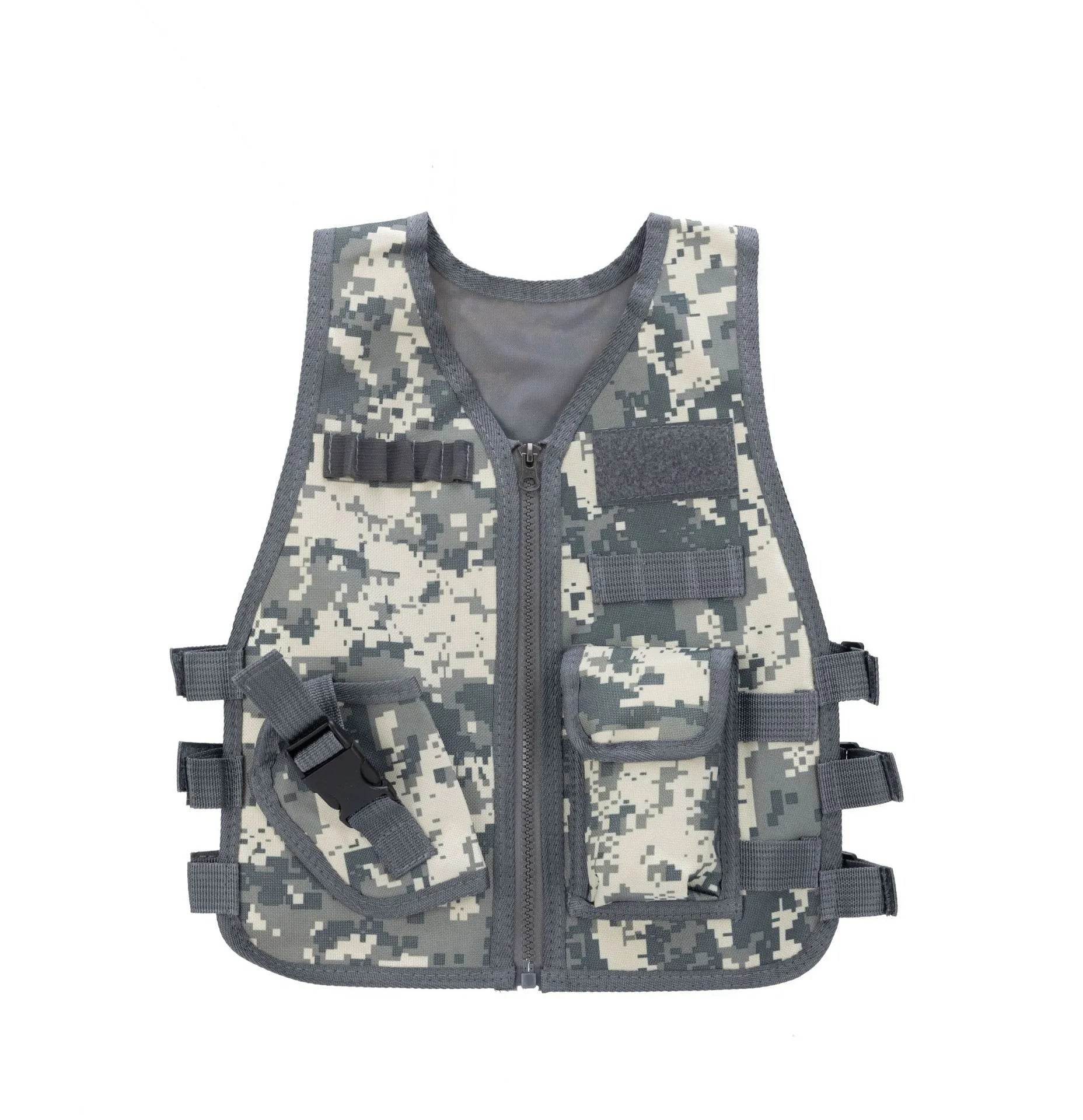 Kids Camouflage Military Uniform For Boy Special Forces Combat Tactical Vest Girls Militar Cosplay Training Soldier Clothes