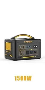 Portable Power Station, LFP Battery Powered Generator with 2x 600W AC Outlets (Surge 1200W), 4x USB ports, 3x DC Out