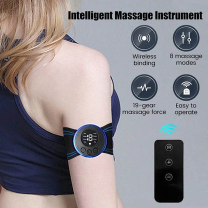 5pcs set Neck Back Massager Sticker EMS Pulse Mini Electric Massage for Shoulder Leg Cervical Body Muscle Stimulator Relief Pain - MarvelouStoree