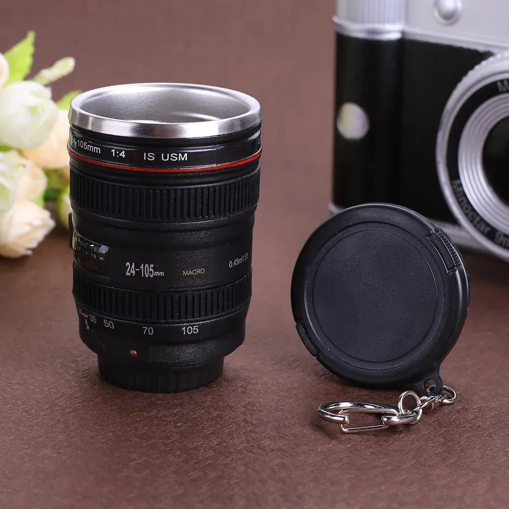 50ML Creative Camera Mug Cup Multi-purpose Mini Tea Coffee Mug Stainless Steel Camera Lens Thermos Mugs Water Drinkware Gifts