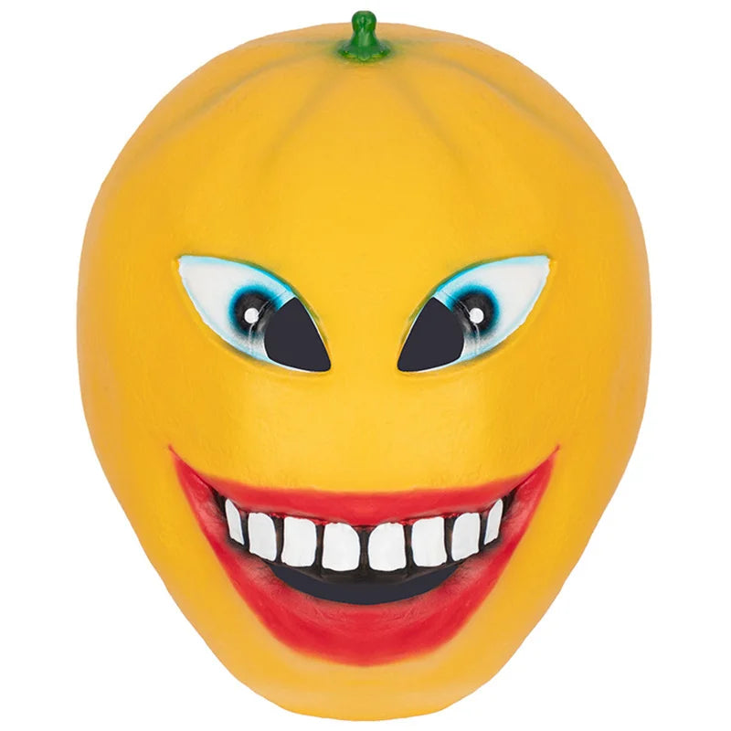 Fruit Mask Novelties Halloween Cosplay Latex Mascara Full Face Cyberpunk Helmet Pineapple Banana Grape Durian Costume for Women