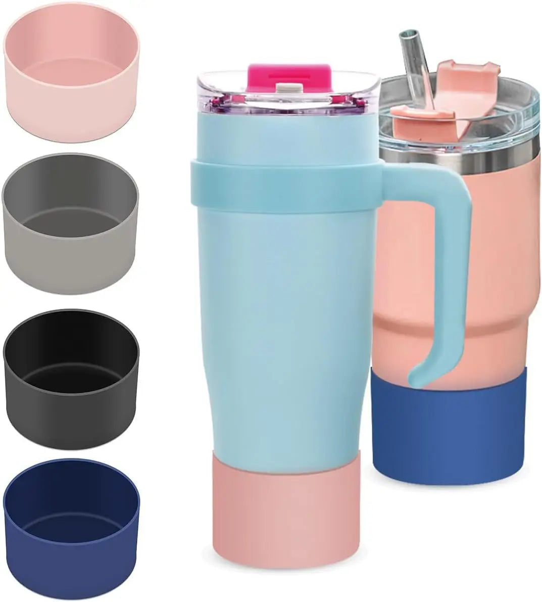 75mm muti color silicone cup protection case storage vacuum bottle compatitable for Stanley 30/40oz anti slip scratch resistant