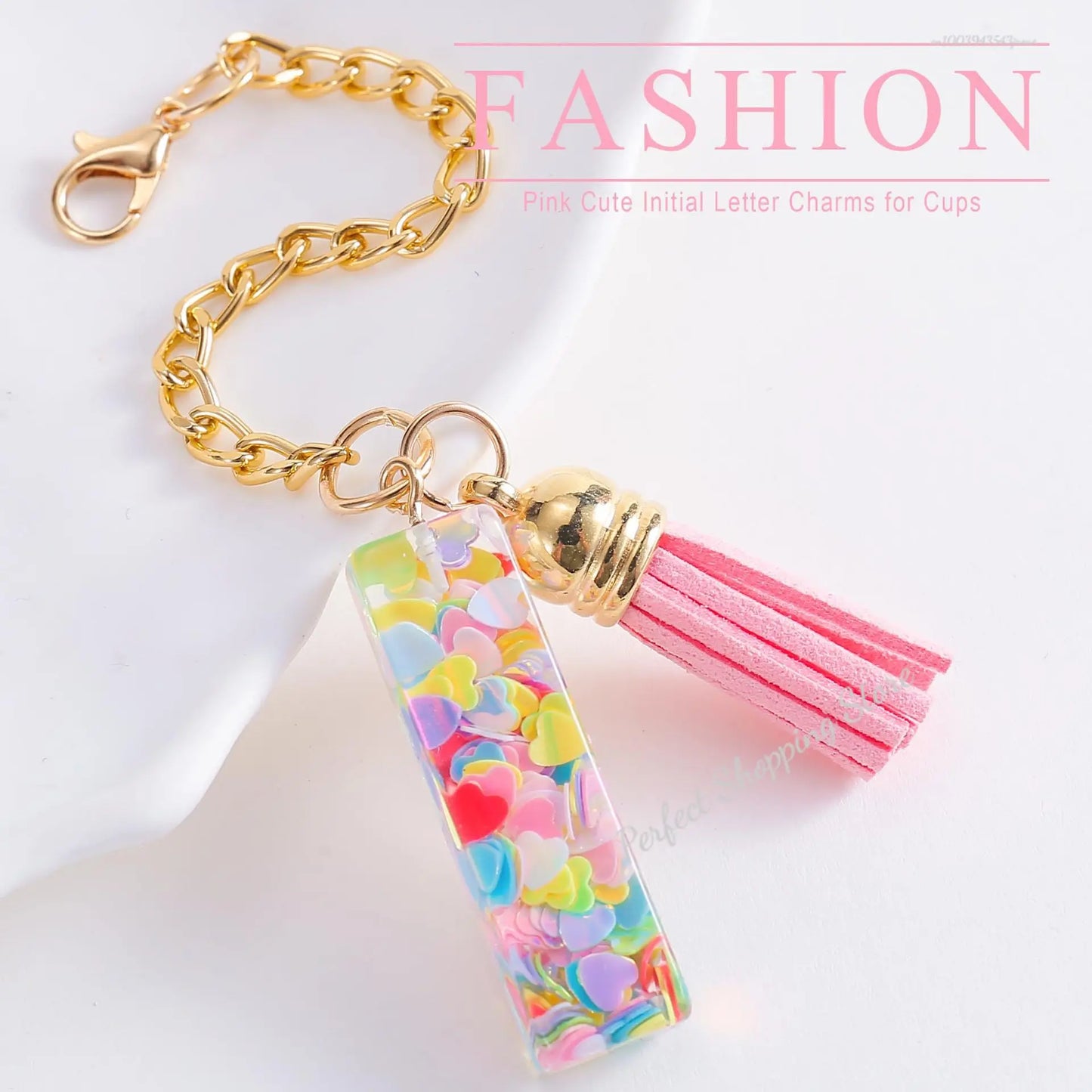 1 PCS Letter Charm for Stanley Cup Accessories Cute Initial Keychain Handle Charm for Stanley Tumbler for Women Girls 물병