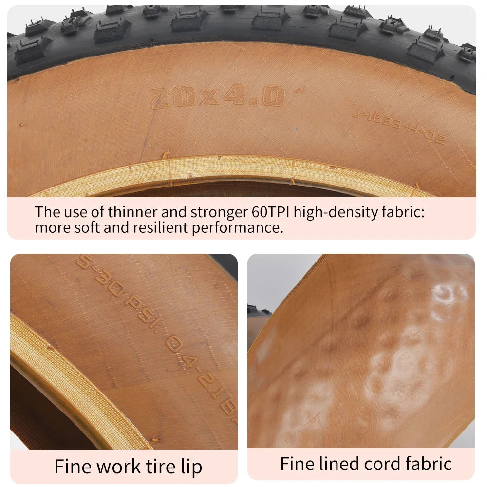 TANKE Anti Puncture Snow Beach Bicycle Tire Outdoor Biking MTB Bicycle Anti-Slip Fat Tire 20X4.0 26X4.0 Puncture Resistant Tire