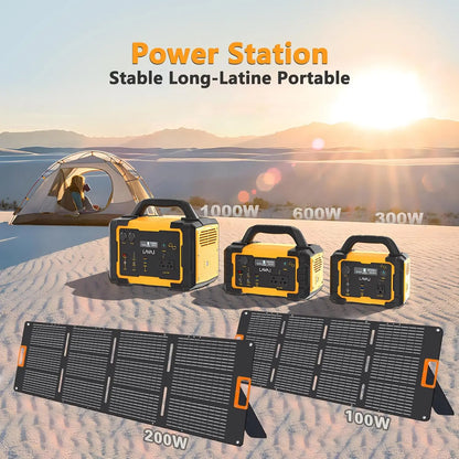 Portable Power Station 600W, 647Wh Backup Lithium Battery, 120V/600W AC Outlet, Solar Generator for Home, Outdoor, Camping