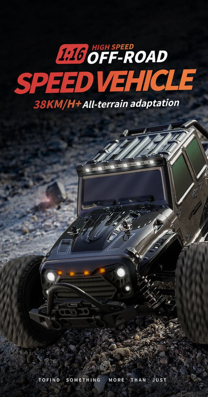 1:16 70KM/H Or 50KM/H 4WD RC Car With LED Remote Control Cars High Speed Drift Monster 4x4 Truck for Kids vs Wltoys 144001 Toys