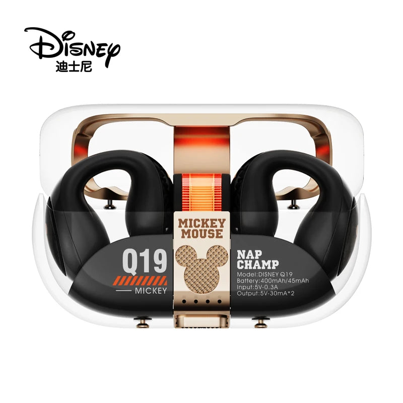 Disney Q19 Clip-On Wireless Earphones High Quality HIFI Sound Headphones Earclip Noise Canceling Gaming Sports Bluetooth Headset