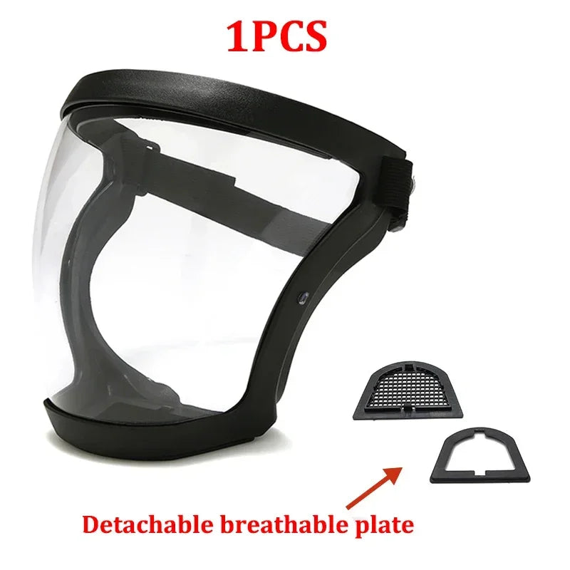 Work Protection Mask Full Face Protector Shield Transparent Facial Protector Face Protective Screen Kitchen Accessories Gadgets