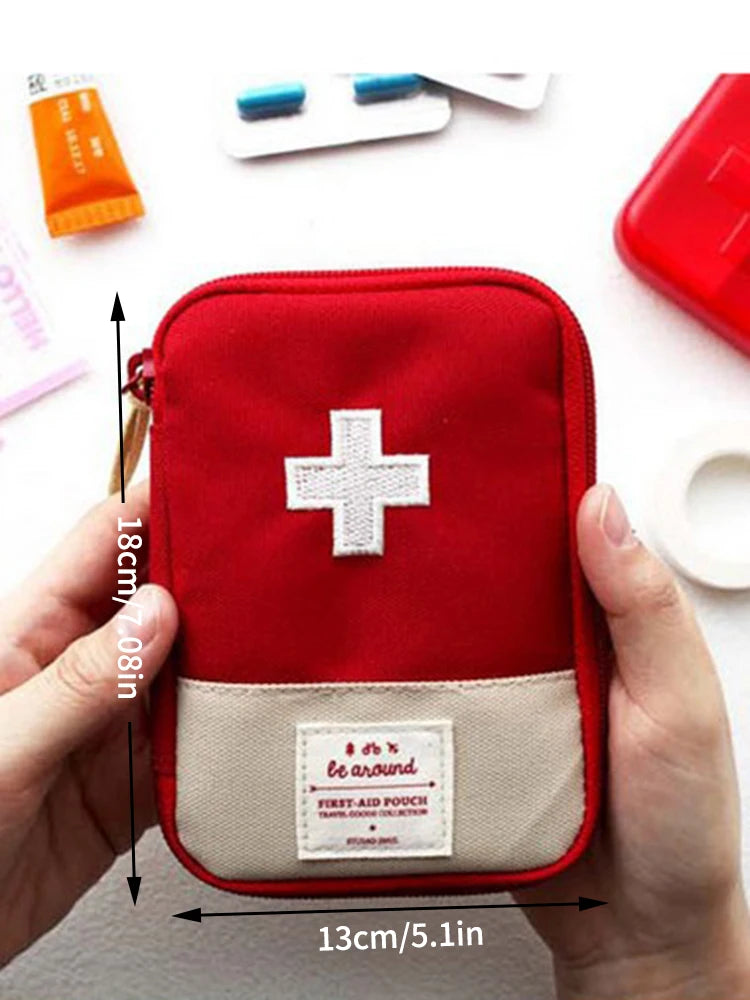 Mini Portable Medicine Bag Travel First Aid Kit Medicine Bag Storage Bag Survival Kit Medicine Box Outdoor Emergency Camping