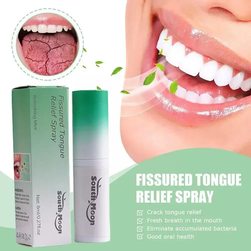 Fissured Tongue Relief Spray Breath Freshener Spray Regulates Health Mint Natural Flavor Care Oral Essence Mouth Health