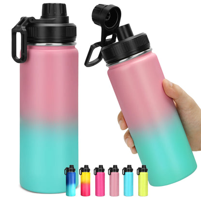 500ML Thermos Bottle 18oz Outdoor Vacuum Flasks Stainless Steel Thermos Water Bottle Steel Thermos with Leakproof Spout Lid