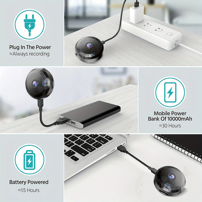 Wireless Mini WiFi Security Camera with Night Vision Motion Detection Rechargeable Battery Easy to Mount & App-Controlled