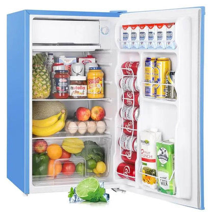 Upstreman 3.2 Cu.Ft Mini Fridge with Freezer, 5 temperature settings, Energy Saving, Single Door Refrigerator - MarvelouStoree