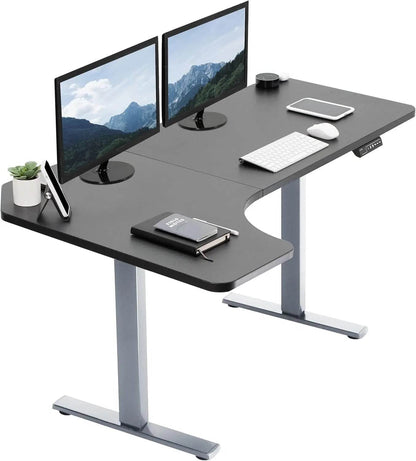 Electric Rustic Standing Desk Workstation, Memory Controller Height Adjustment Particle Board, Steel Computer Standing Desk - MarvelouStoree