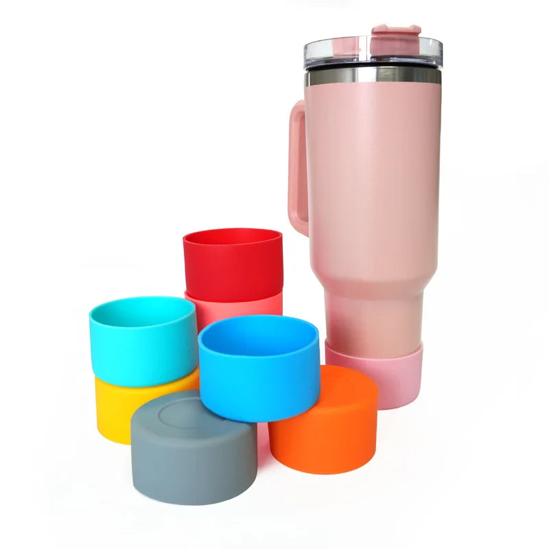 7.5cm Silicone Cup Boot for 40oz  Large Capacity Coffee Tumbler Ice Flow Flip 30oz 20 oz Bottle Cover Bottom Sleeve Cover