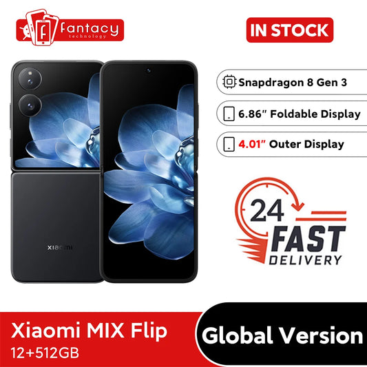 2024 World Premiere Xiaomi MIX Flip Global Version 12GB 512GB Foldable 4.01" Outer Display Snapdragon 8 Gen 3 Leica 50MP Camera