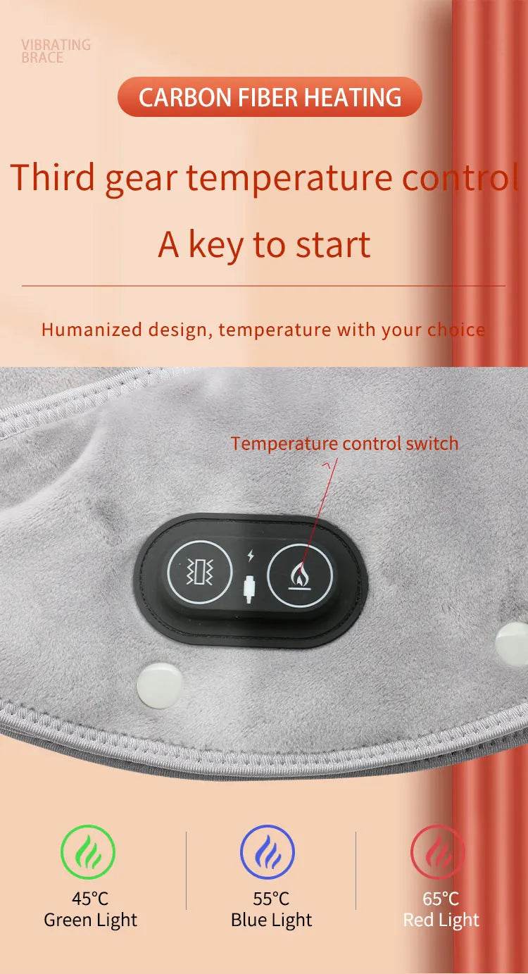 Electric Heating Shoulder Neck Pad Cervical Wrap Three Gear Thermal Compress Massager Vibration Shawl Warm Back Tool Relax Brace - MarvelouStoree