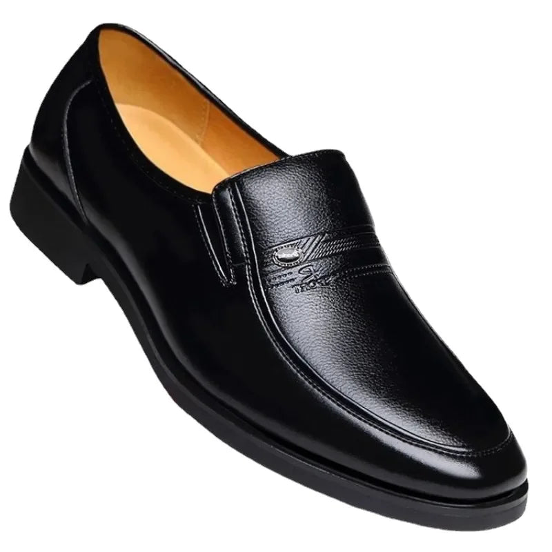 Leather Men Formal Shoes Luxury Brand 2023 Men's Loafers Dress Moccasins Breathable Slip on Black Driving Shoes Plus Size 38-44