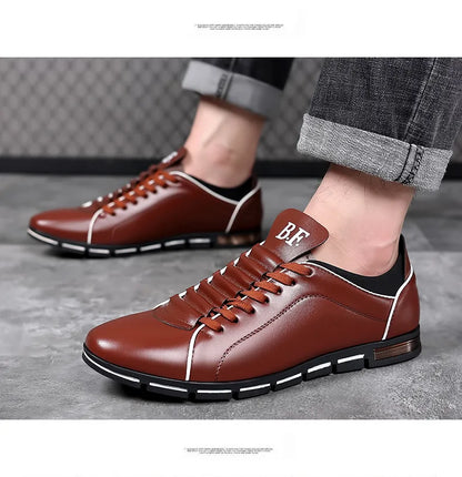 Luxury Man Casual Leather Shoes Spring Autumn New Fashion Leather Shoes British Style Men's Business Shoes Flat Working Footwear