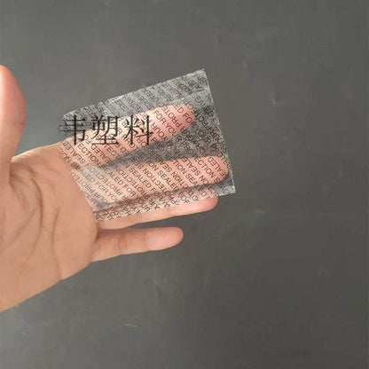 200pcs Medicine Bottle Mouth Plastic Sealing Film Black English Printed Heat Shrink Film Transparent Easy To Tear Sealing Sleeve